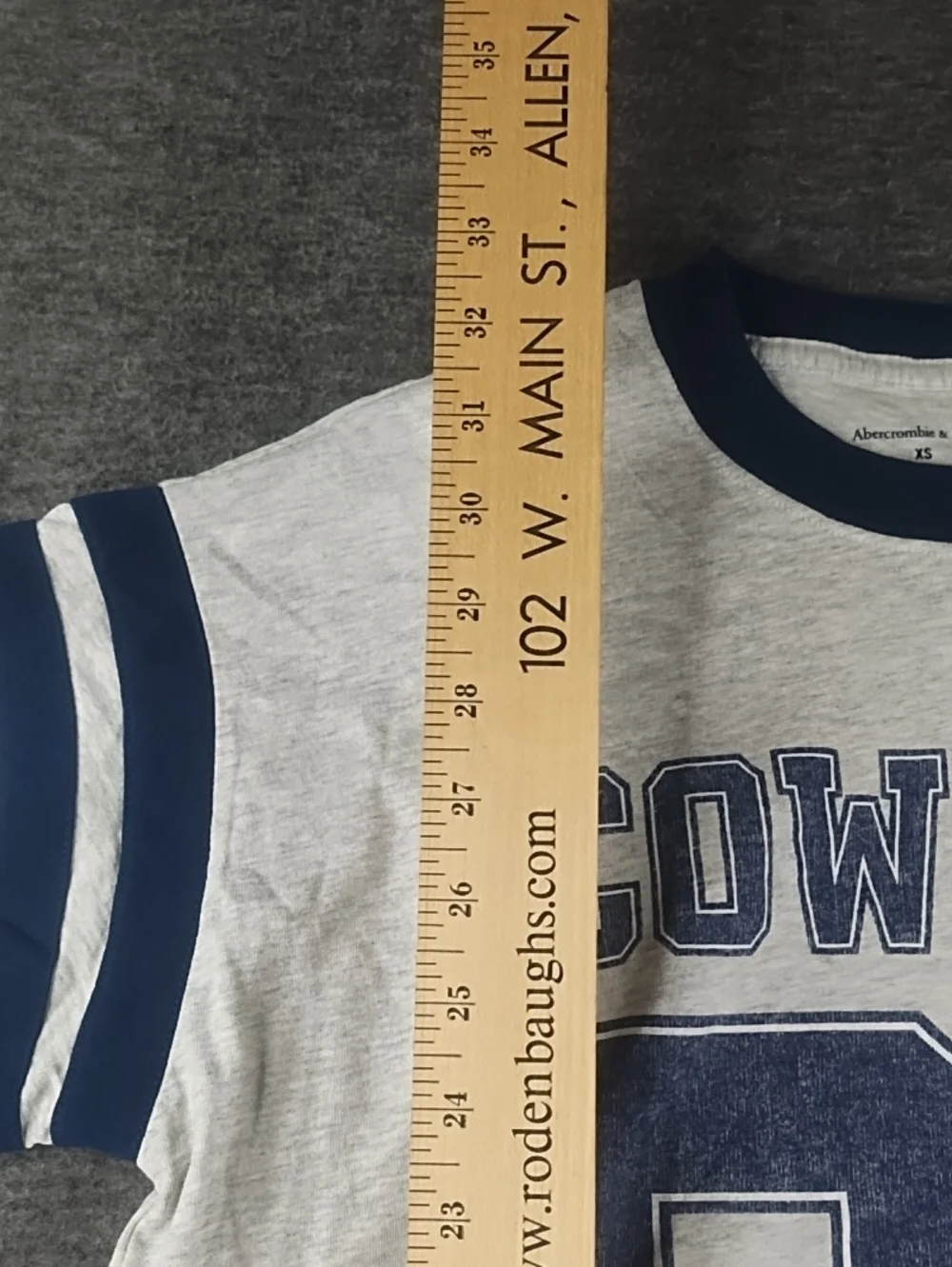 abercrombie & fitch + NFL Cowboys Graphic Tee in White and Navy